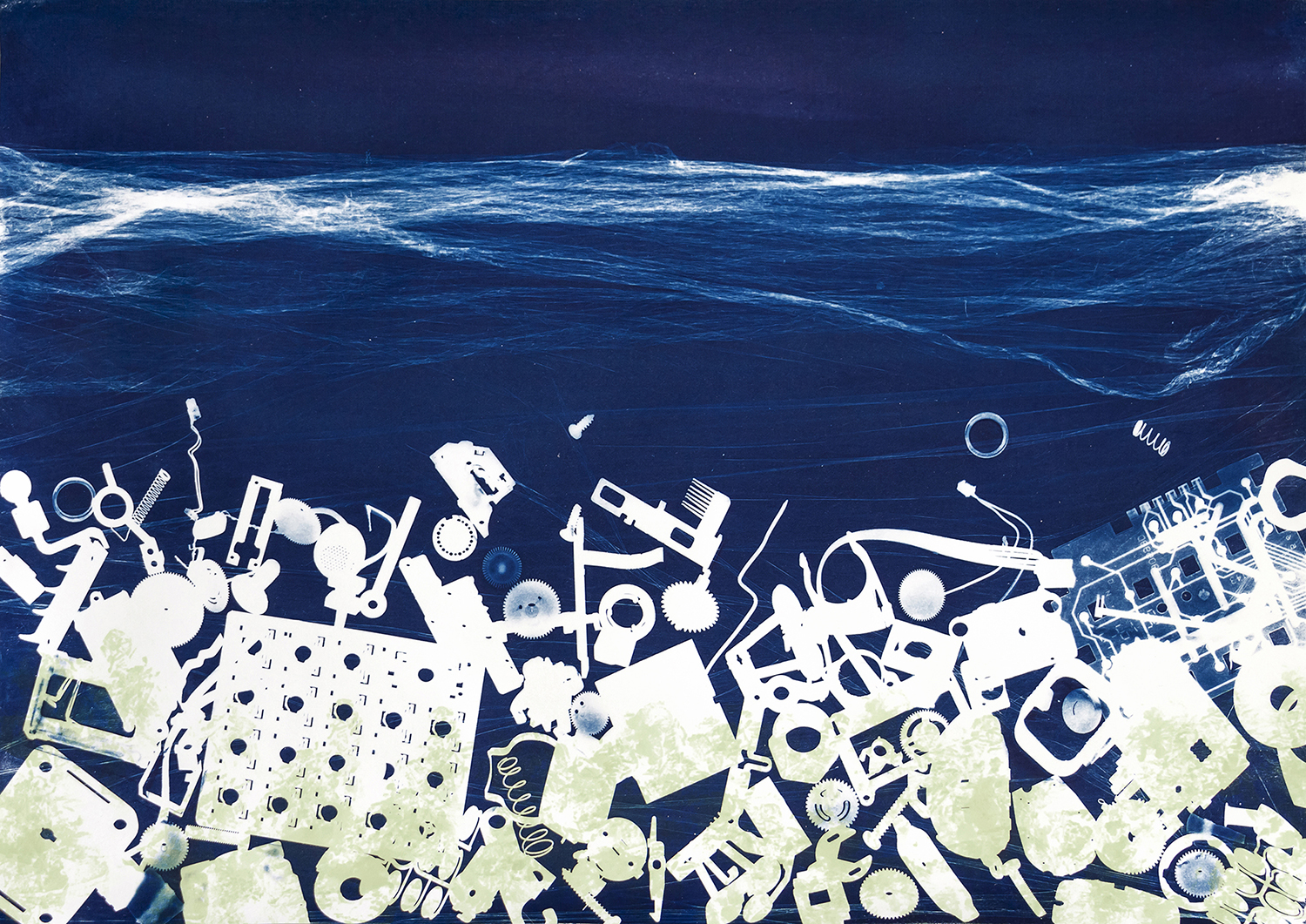 Fauxssilles for the Future: Cyanotype Expressions on Plastic Waste